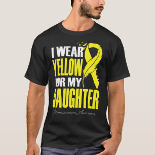 私の衣服黄色のための私の娘の腺肉腫アワレネ Tシャツ