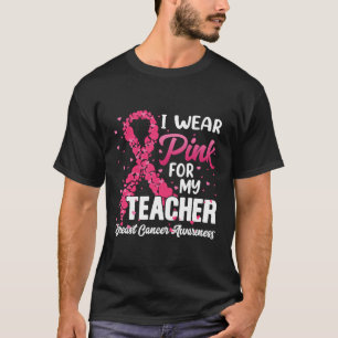 私の衣服Kは私の先生乳がんKリボン彼のために Tシャツ