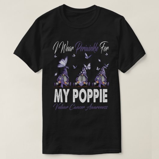 私の衣服Vulvar Cancer AwarのためのPeriwinkle Tシャツ (デザイン正面)