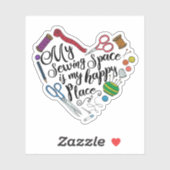 私の裁縫宇宙は私のハッピープレイスステッカー シール (シート)