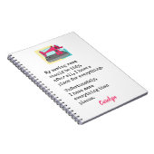 私の裁縫室は綺麗に片付けなけれパーソナライズされたばならない ノートブック (右側)