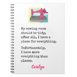 私の裁縫室は綺麗に片付けなけれパーソナライズされたばならない ノートブック