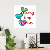 私の裁縫情熱 ポスター (ホームオフィス)