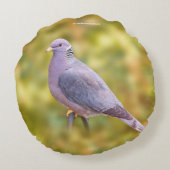 私の裏庭の美しいバンドテイルハト ラウンドクッション (裏面)
