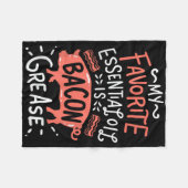 私の要お気に入りの素油はベーコングリースバーブグリ フリースブランケット (正面(横))