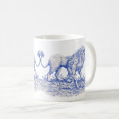 私の見えない仲間のマグカップ コーヒーマグカップ (正面右)