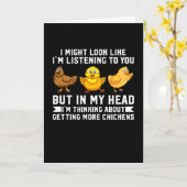 私の見た目はあなたに聞いているように見えるかもしれない - ニワトリ カード (黄色い花)