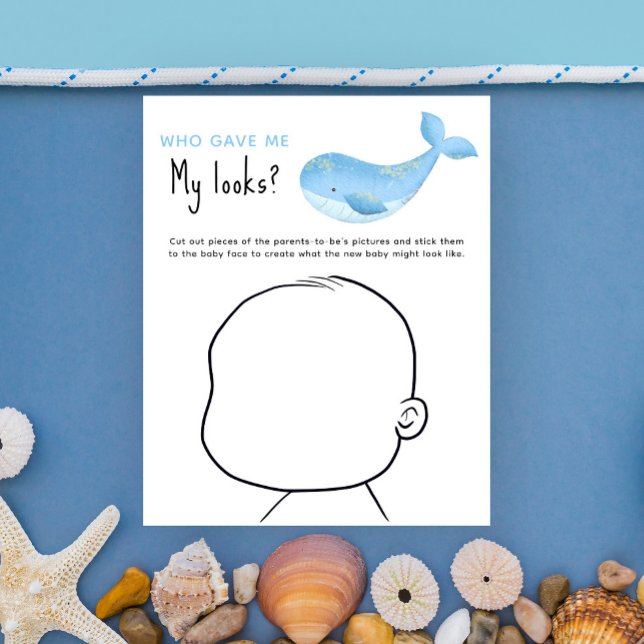 私の見与えた目は誰だ？クジラの赤ちゃんシャワーのゲーム (クリエイターアップロード済み)