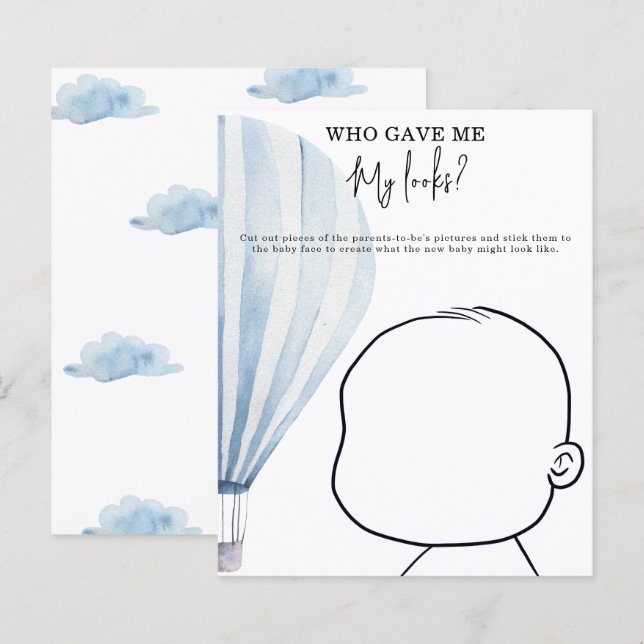 私の見与えた目は誰だ？ベビーシャワーゲーム (正面/裏面)