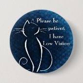 私の視力が低いので我慢して下さい 缶バッジ (正面)