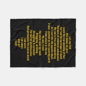 私の視線に出会った魚はおもしろい引用文 フリースブランケット (正面(横))