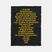 私の視線に出会った魚はおもしろい引用文 フリースブランケット (正面)