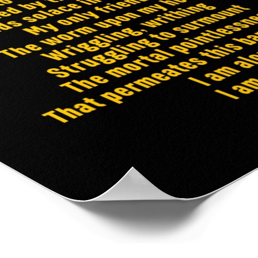 私の視線に出会った魚はおもしろい引用文 ポスター (角)