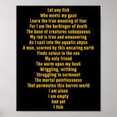 私の視線に出会った魚はおもしろい引用文 ポスター (正面)