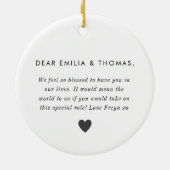 私の親写真提案を頼む セラミックオーナメント (裏面)