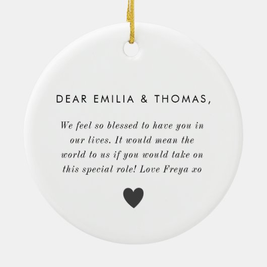 私の親写真提案を頼む セラミックオーナメント (裏面)