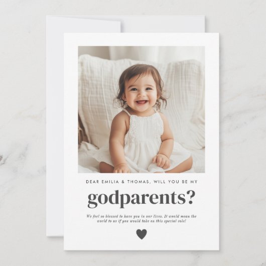 私の親写真提案を頼む 招待状 (正面)