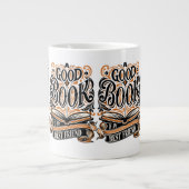 私の親友である書道のデザインは良い本だ ジャンボコーヒーマグカップ (正面)