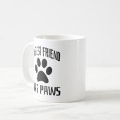 私の親友には肉球がある - 愛犬家向け コーヒーマグカップ (正面左)