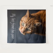 私の親友には足が４本ある、猫 子猫 可愛い タペストリー (正面(横))
