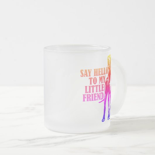 私の親友によろしくと言う フロストグラスマグカップ (正面右)