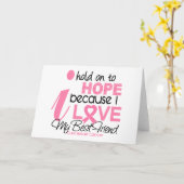 私の親友のための乳癌の希望 カード (黄色い花)