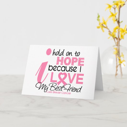 私の親友のための乳癌の希望 カード (黄色い花)