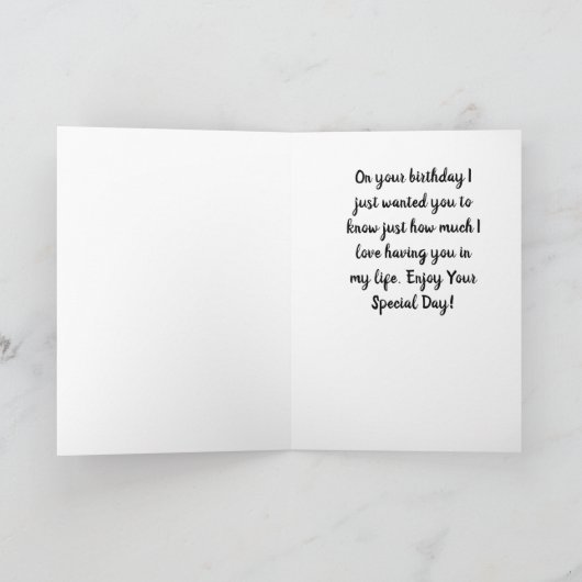 **私の親友のカード最高のにのハッピーバースデー** カード (内部)