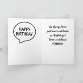 **私の親友のカード最高のにのハッピーバースデー** カード (内部)