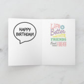 **私の親友のカード最高のにのハッピーバースデー** カード (内部)