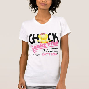 私の親友の乳癌のためのひよこによって行くピンク Tシャツ