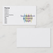 私の親友の何人か作業療法士です 名刺 (正面/裏面)