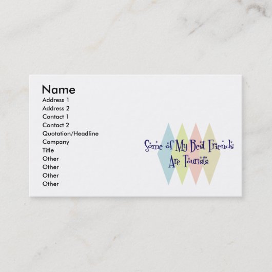 私の親友の何人か観光客です 名刺 (正面)