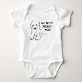 私の親友の犬の名前 ベビーボディスーツ