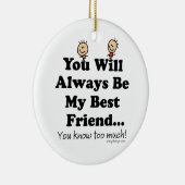 私の親友の記念品Oranaments セラミックオーナメント (右)