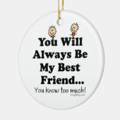 私の親友の記念品Oranaments セラミックオーナメント (左)