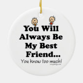 私の親友の記念品Oranaments セラミックオーナメント (裏面)
