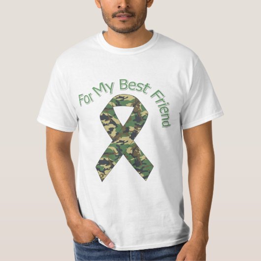 私の親友の軍隊のリボンのため Tシャツ (正面)
