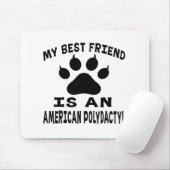 私の親友はアメリカのPolydactyl猫です マウスパッド (マウス)