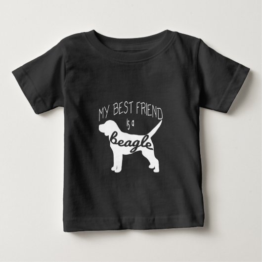 私の親友はビーグル犬(2)です ベビーTシャツ (正面)