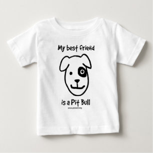 私の親友はピット・ブルです ベビーTシャツ