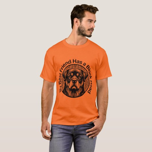 私の親友はブロック頭 Tシャツ (正面フル)