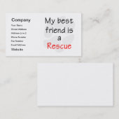 私の親友は救助犬です 名刺 (正面/裏面)