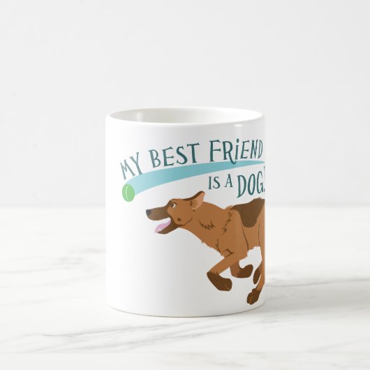 私の親友は犬です コーヒーマグカップ (中央)