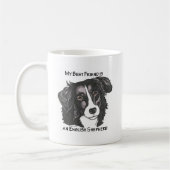 私の親友は黒い及び白人の英国の羊飼いです コーヒーマグカップ (左)