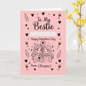 私の親友へ ギャレンティーンズデーのデザイン カード (黄色い花)