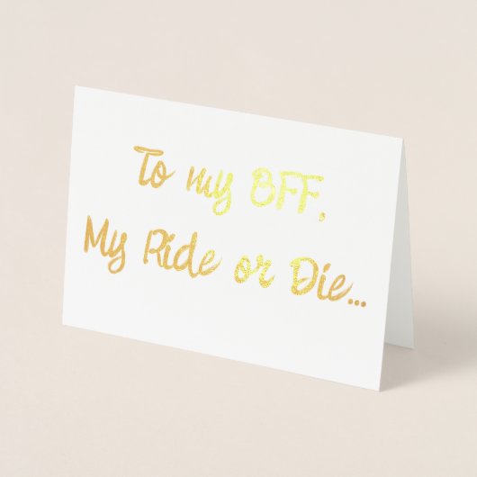 私の親友へ... 箔カード (正面)