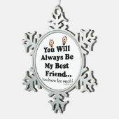 私の親友 スノーフレークピューターオーナメント (右)