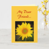 私の親愛な友人の…挨拶状 カード (黄色い花)