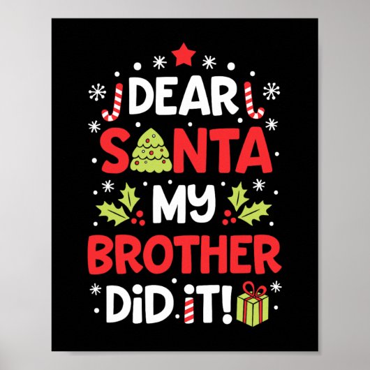 私の親愛弟サンタはクリスマスの女の子おもしろいがやった ポスター (正面)